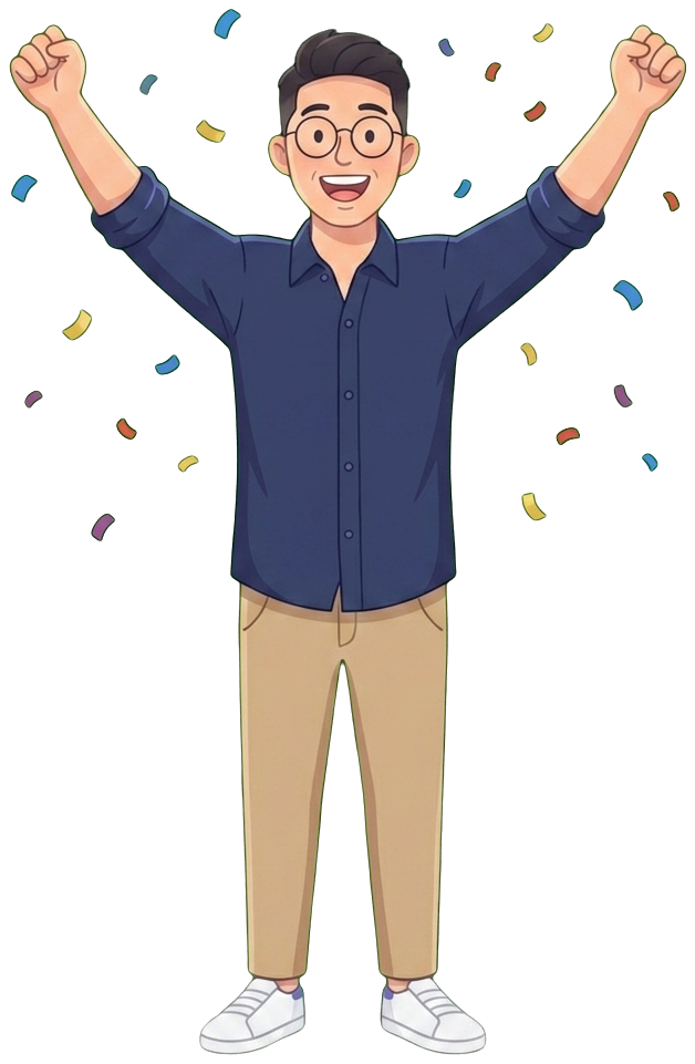 Eugene celebrating the growth
